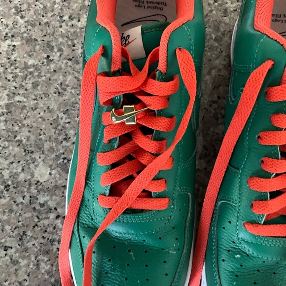 Nike Air Force 1 ID By You Mens 12 DJ7015-991 No Lid Custom Green Orange‎ - Picture 3 of 11